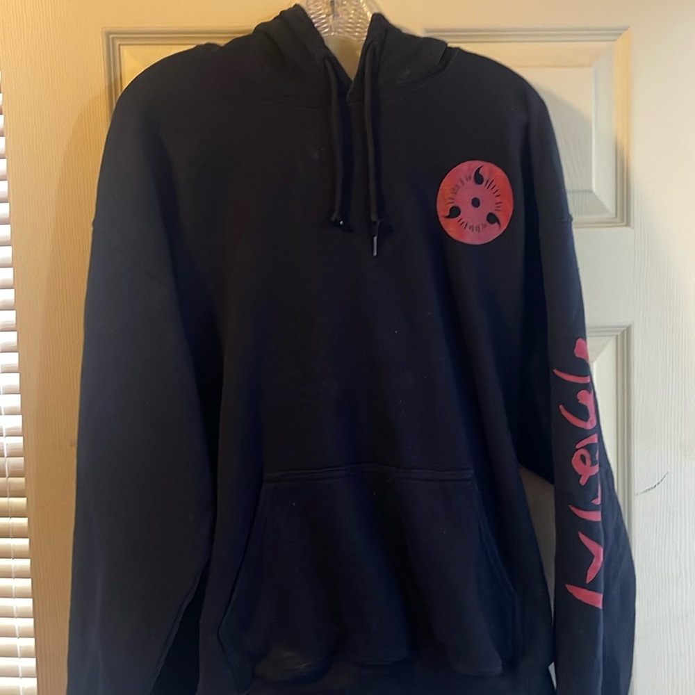 Men’s Sweatshirt Hoodie Anime Large - VIZ MEDIA NARUTO - SASUKE Sharingan Hoodie